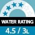 WELS 4 star rating, 4.5L / 3L flush